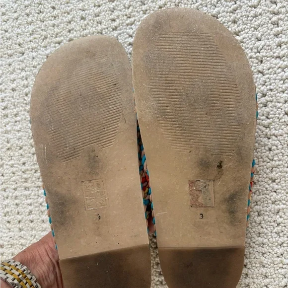 Salt+Umber Braided Rope Slide Sandals - Multi - Sz 9 - Picture 3 of 3